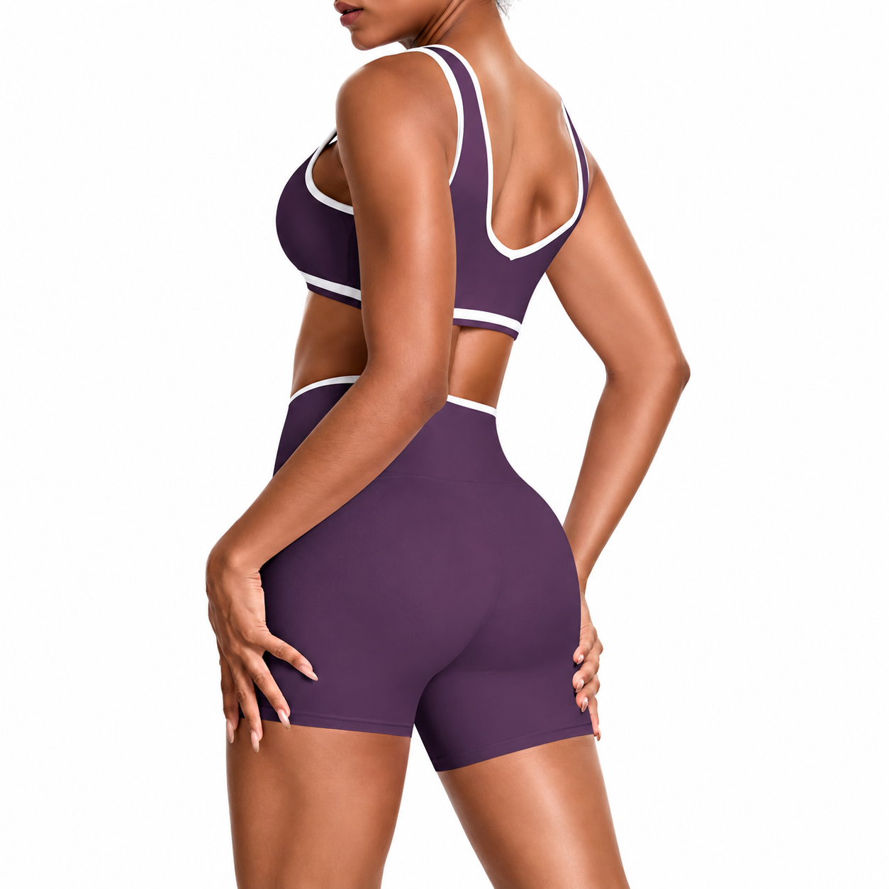 Ensemble Flux™ — Brassière & Short cycliste taille haute