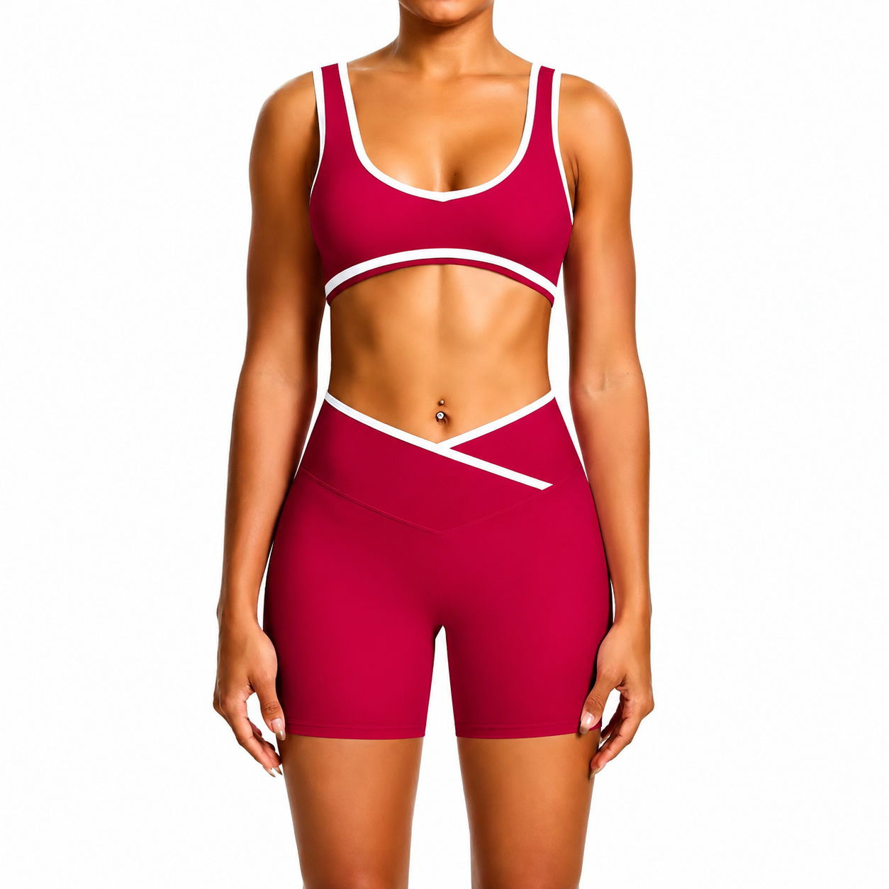 Ensemble Flux™ — Brassière & Short cycliste taille haute